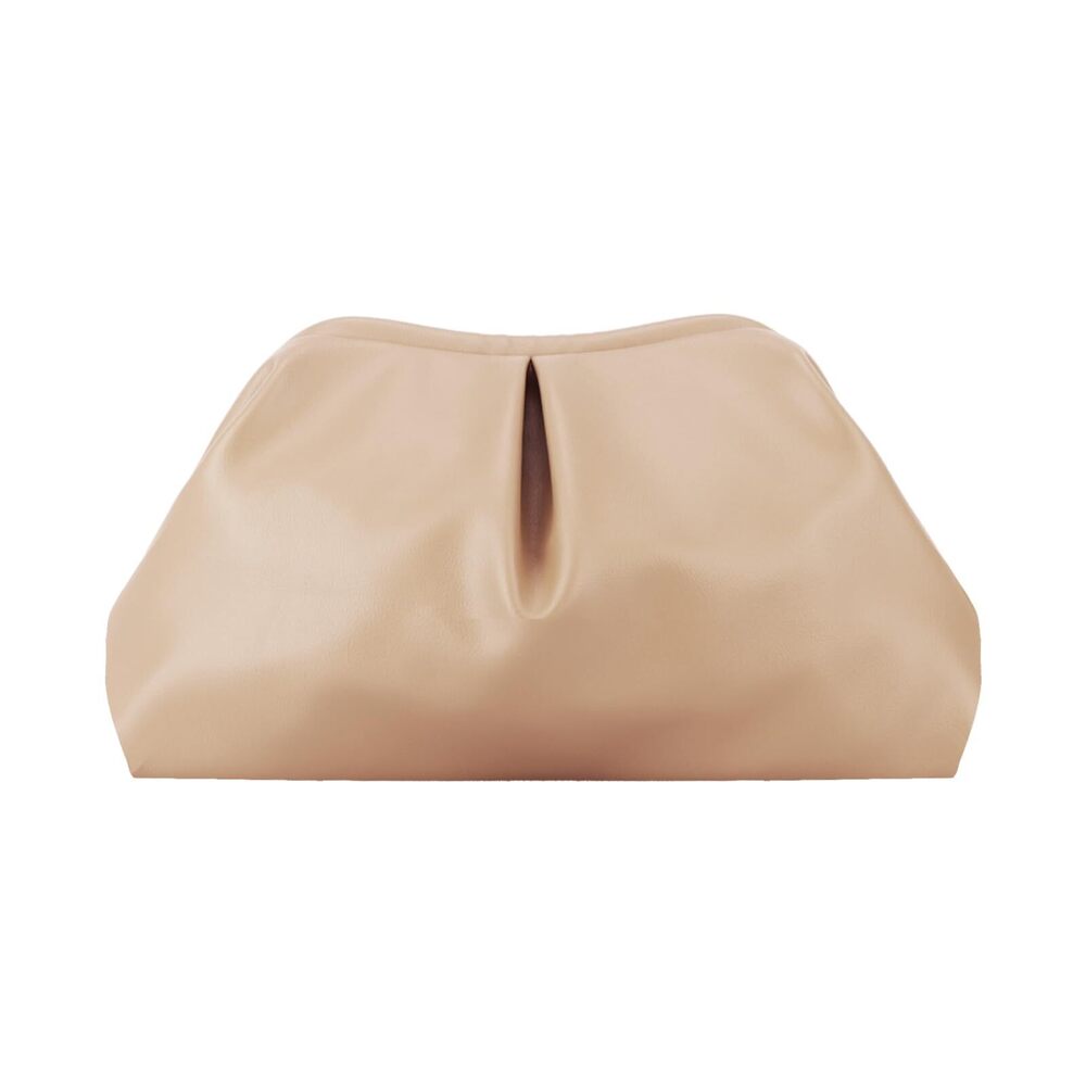 3219 PU Leather Clutch Purse Ruched Handbags Formal Evening Bag Chic Soft